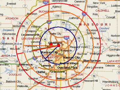 Kansas City moving labor help map for Easy Moving Labor